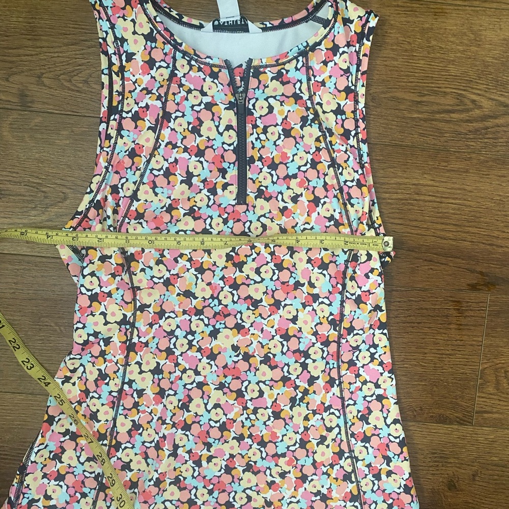 Athleta Floral Sleeveless Tennis Dress with Zipper